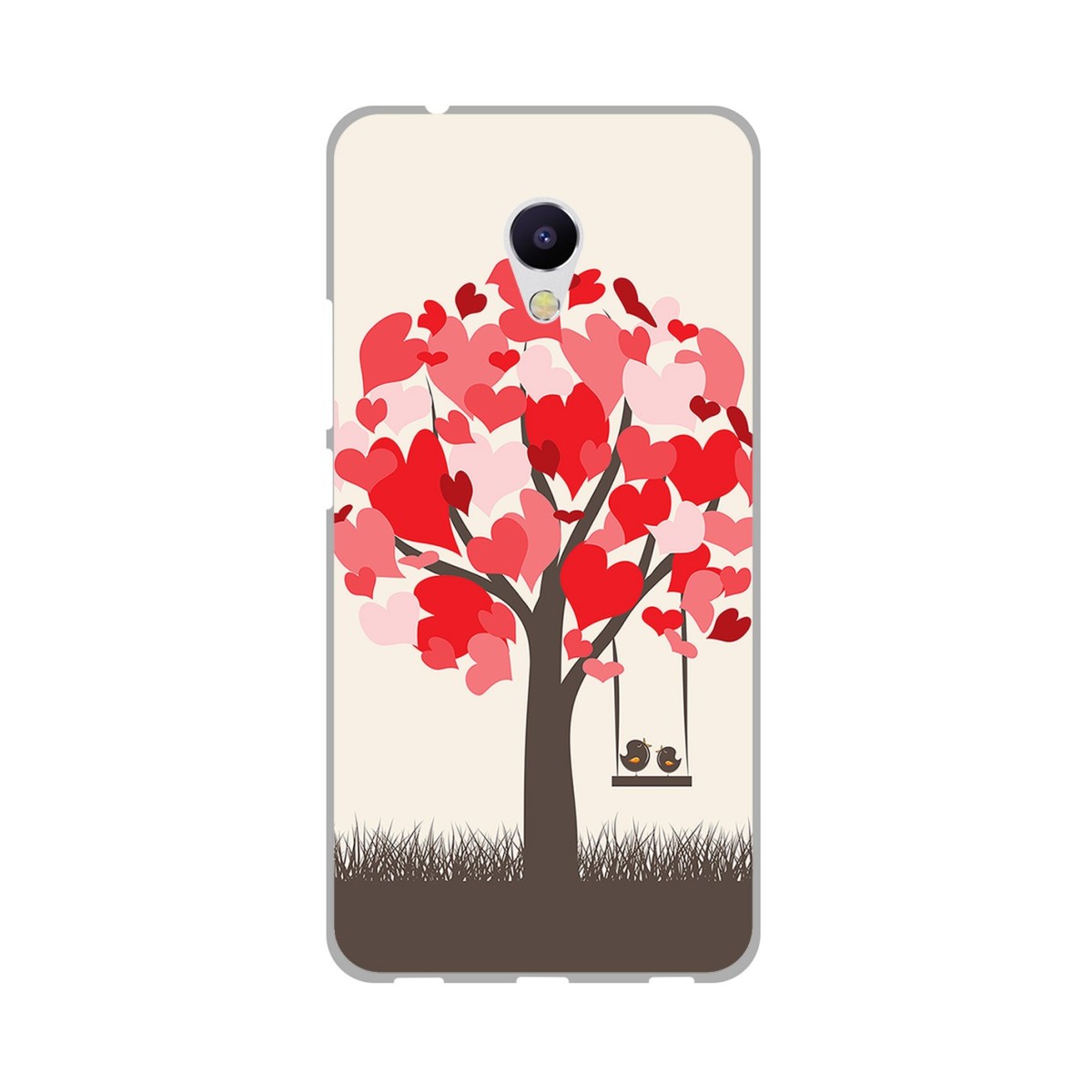 Funda Gel Tpu para Meizu M5S Diseño Pajaritos Dibujos