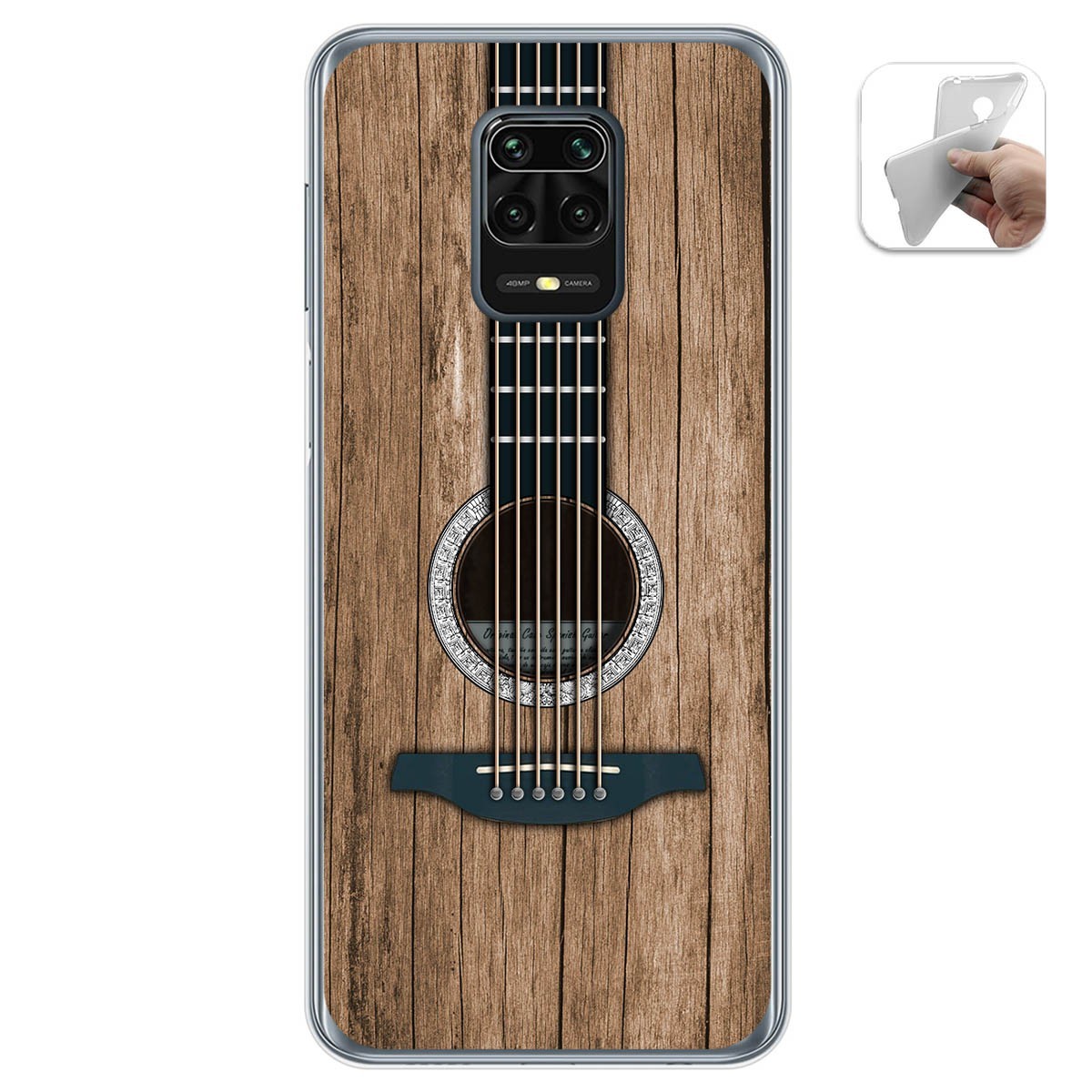 Funda Gel Tpu para Xiaomi Redmi Note 9S / Note 9 Pro diseño Madera 11 Dibujos