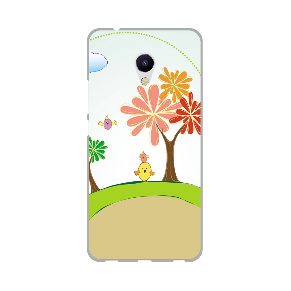 Funda Gel Tpu para Meizu M5S Diseño Primavera Dibujos