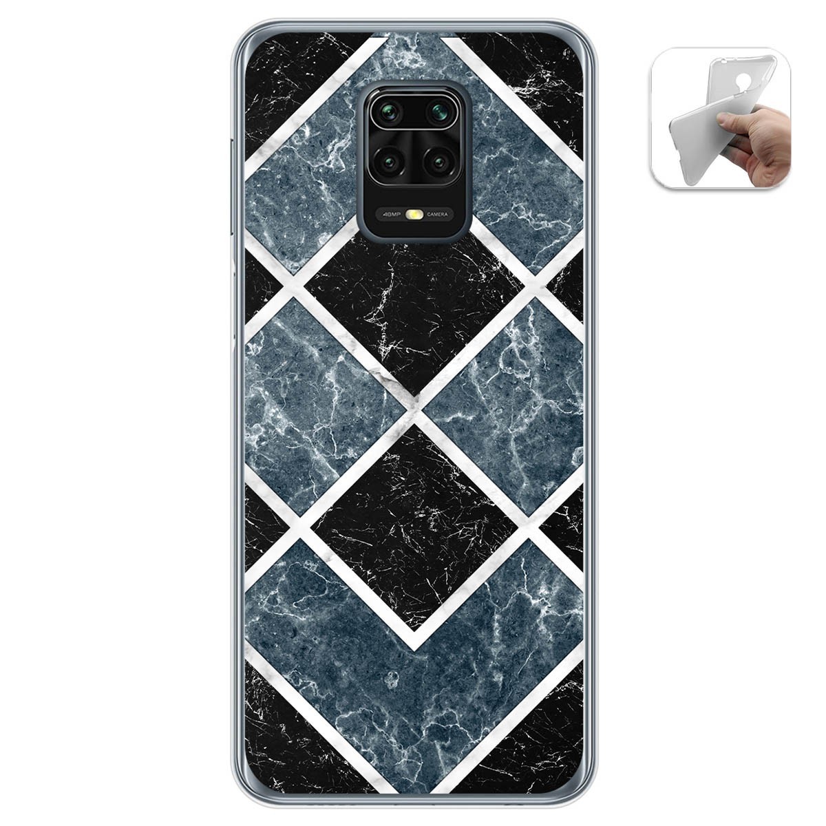 Funda Gel Tpu para Xiaomi Redmi Note 9S / Note 9 Pro diseño Mármol 06 Dibujos
