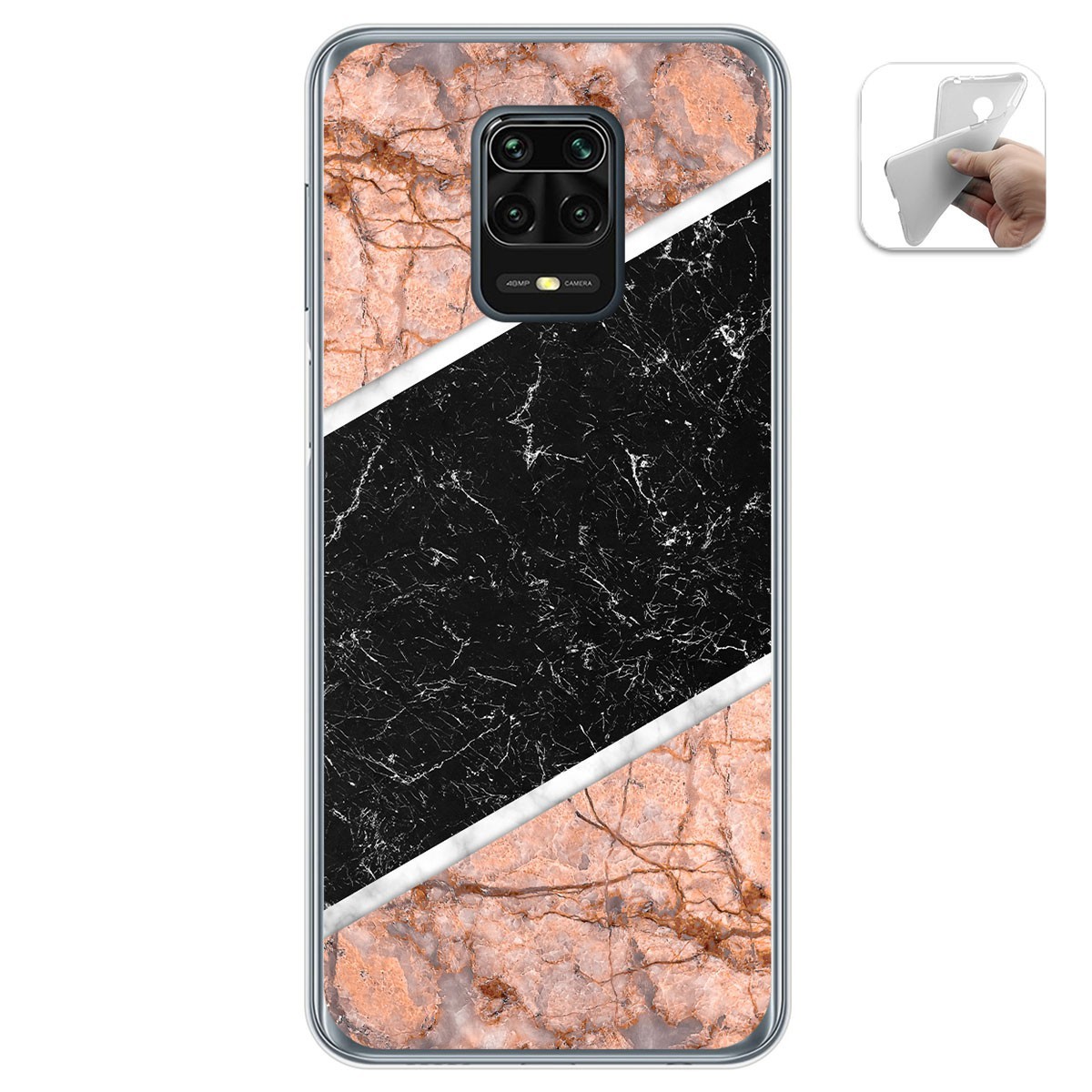 Funda Gel Tpu para Xiaomi Redmi Note 9S / Note 9 Pro diseño Mármol 07 Dibujos