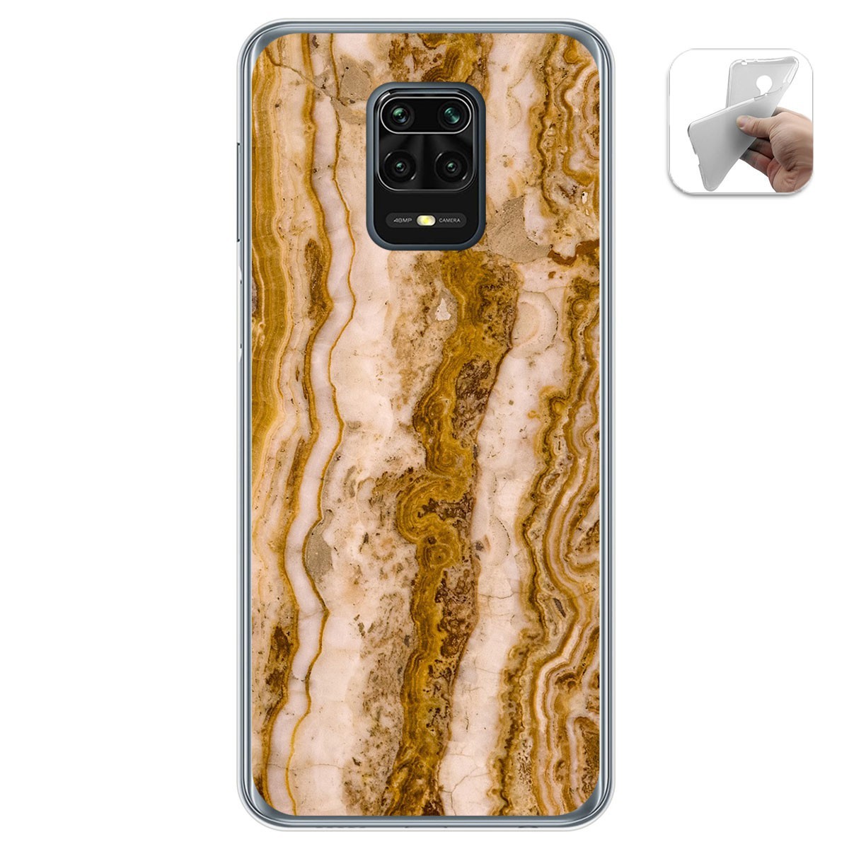 Funda Gel Tpu para Xiaomi Redmi Note 9S / Note 9 Pro diseño Mármol 10 Dibujos