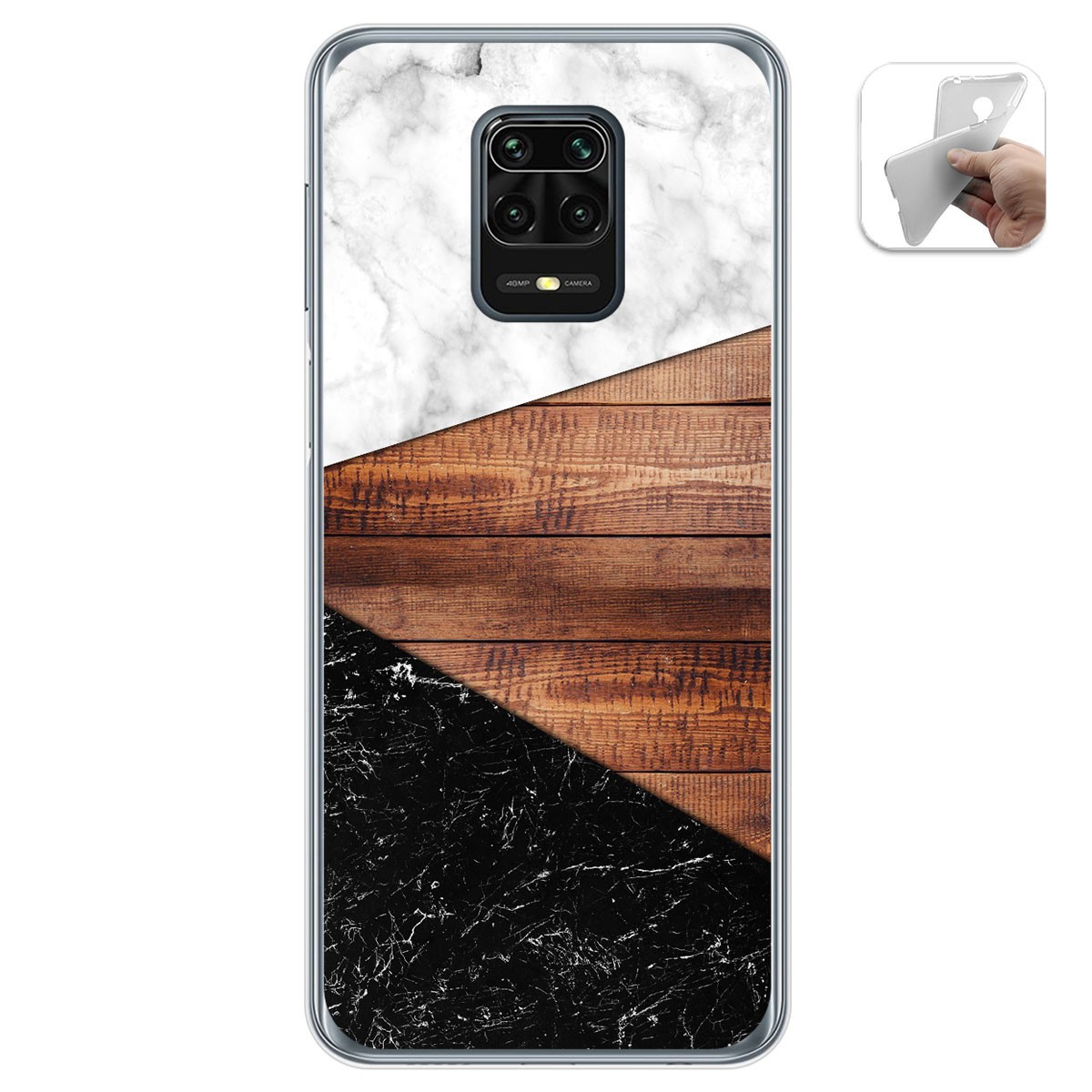 Funda Gel Tpu para Xiaomi Redmi Note 9S / Note 9 Pro diseño Mármol 11 Dibujos