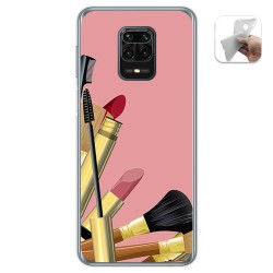 Funda Gel Tpu para Xiaomi Redmi Note 9S / Note 9 Pro diseño Brochas Dibujos