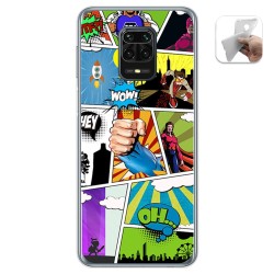 Funda Gel Tpu para Xiaomi Redmi Note 9S / Note 9 Pro diseño Comic Dibujos