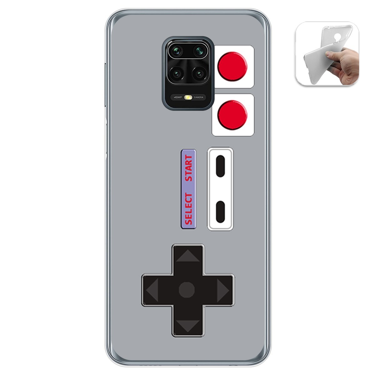 Funda Gel Tpu para Xiaomi Redmi Note 9S / Note 9 Pro diseño Consola Dibujos