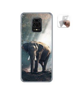 Funda Gel Tpu para Xiaomi Redmi Note 9S / Note 9 Pro diseño Elefante Dibujos