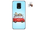 Funda Gel Tpu para Xiaomi Redmi Note 9S / Note 9 Pro diseño Furgoneta Dibujos