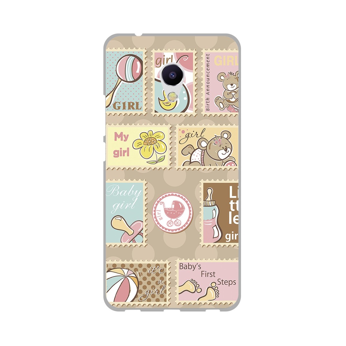Funda Gel Tpu para Meizu M5S Diseño Sellos Dibujos