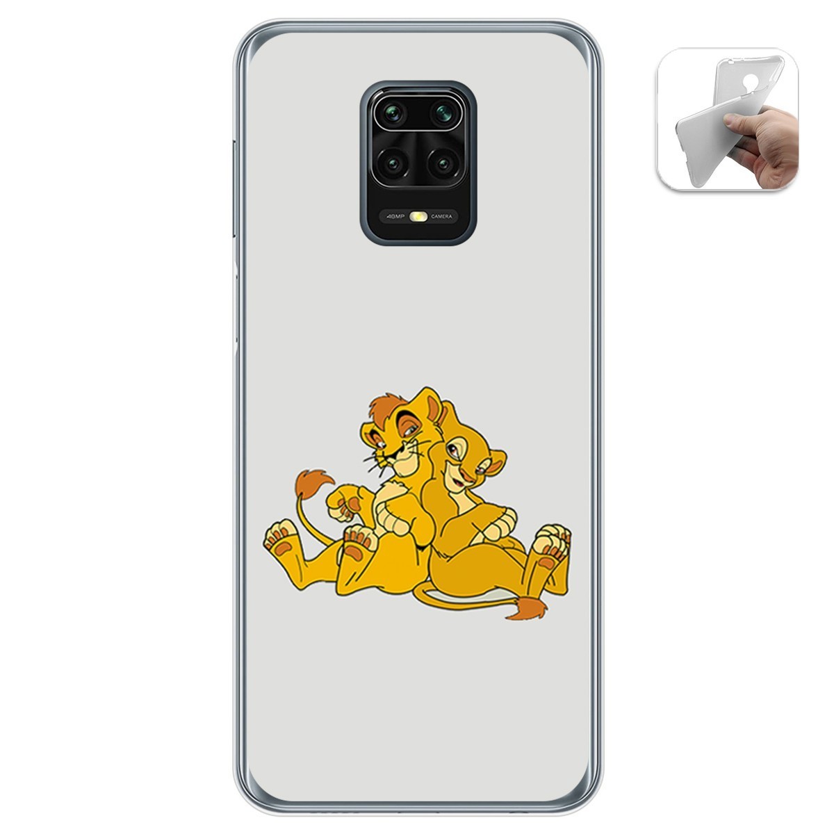 Funda Gel Tpu para Xiaomi Redmi Note 9S / Note 9 Pro diseño Leones Dibujos