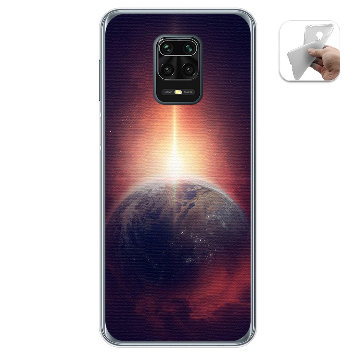 Funda Gel Tpu para Xiaomi Redmi Note 9S / Note 9 Pro diseño Tierra Dibujos