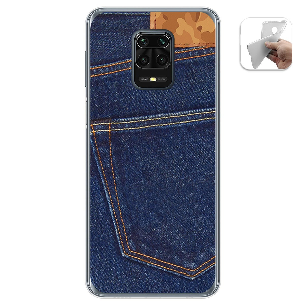 Funda Gel Tpu para Xiaomi Redmi Note 9S / Note 9 Pro diseño Vaquero Dibujos