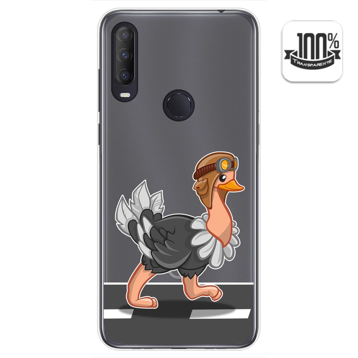 Funda Gel Transparente para Alcatel 1S 2020 / 3L 2020 diseño Avestruz Dibujos