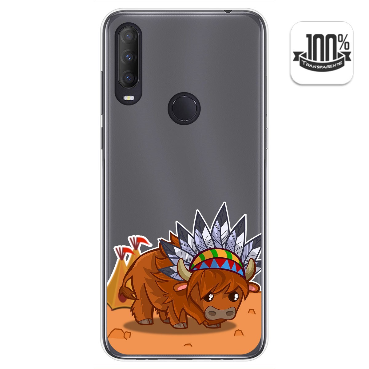 Funda Gel Transparente para Alcatel 1S 2020 / 3L 2020 diseño Bufalo Dibujos