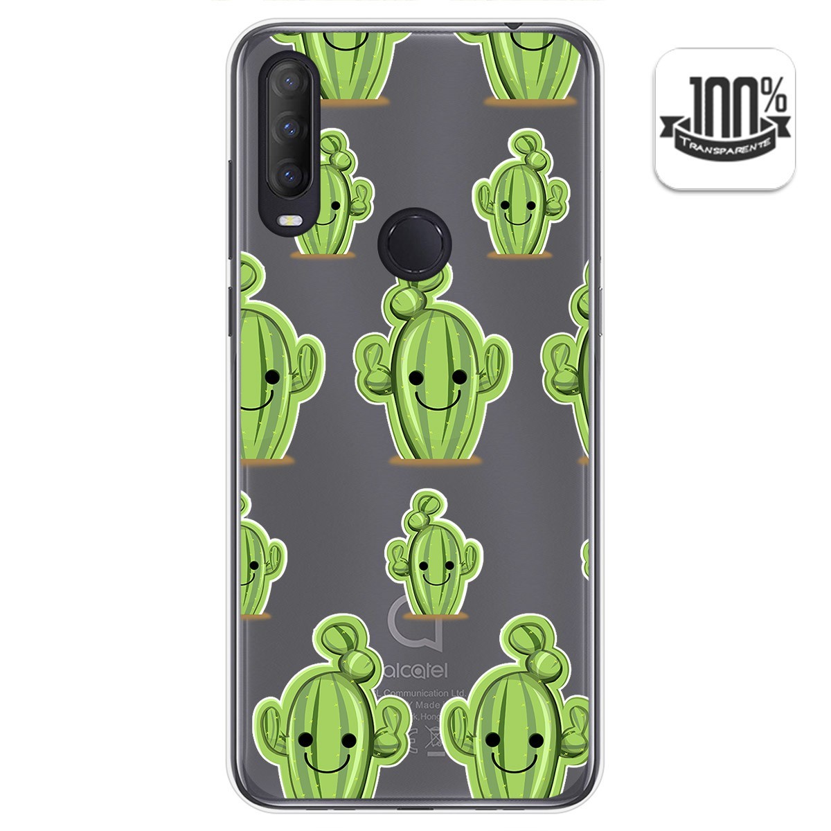 Funda Gel Transparente para Alcatel 1S 2020 / 3L 2020 diseño Cactus Dibujos