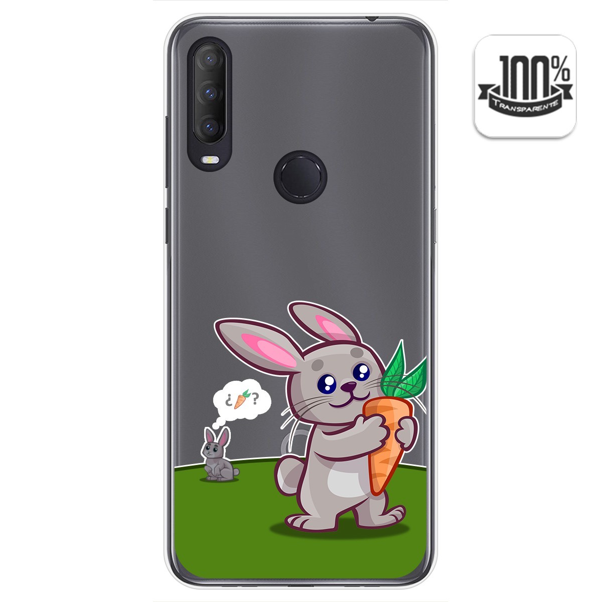 Funda Gel Transparente para Alcatel 1S 2020 / 3L 2020 diseño Conejo Dibujos