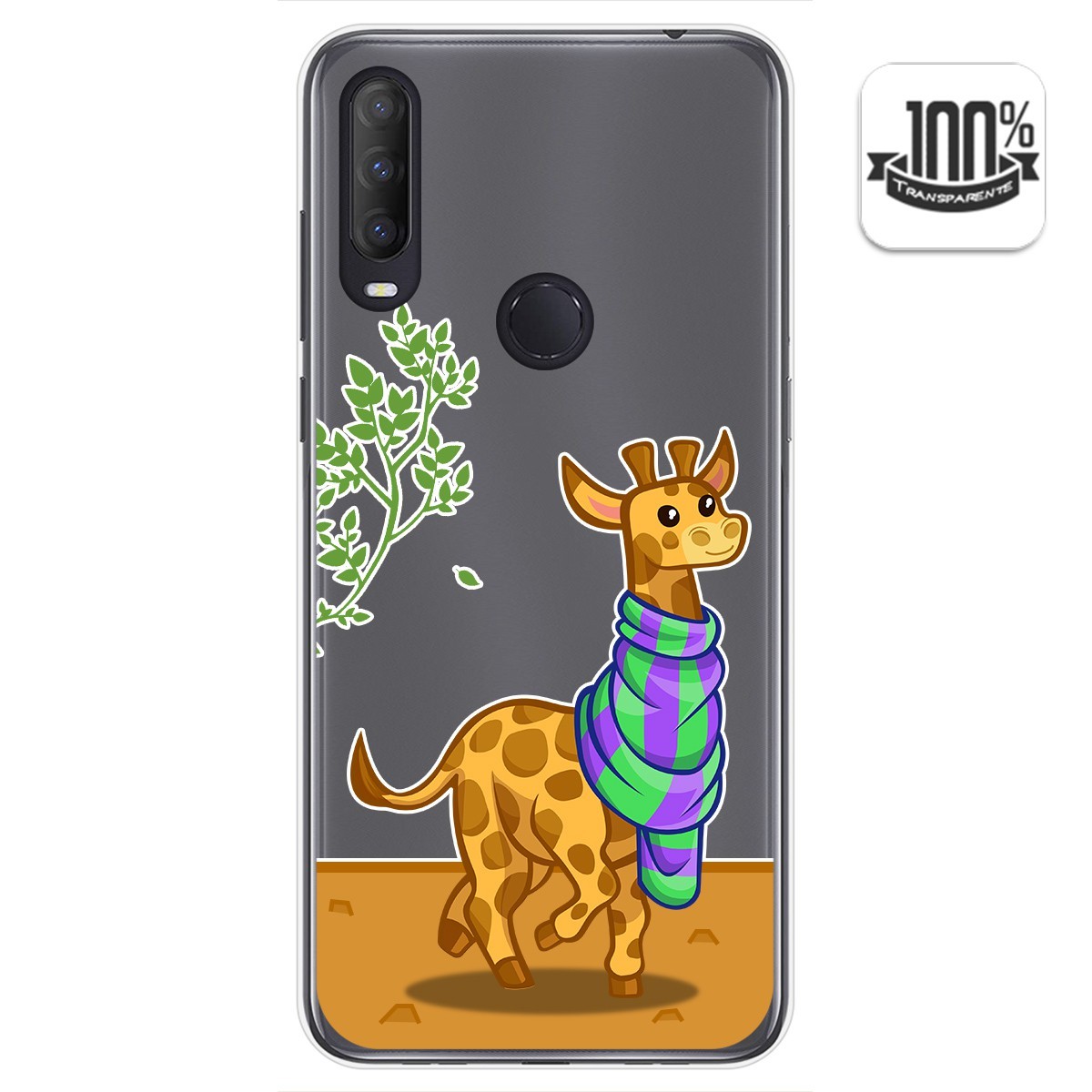 Funda Gel Transparente para Alcatel 1S 2020 / 3L 2020 diseño Jirafa Dibujos