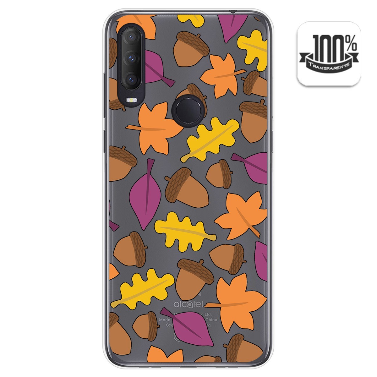 Funda Gel Transparente para Alcatel 1S 2020 / 3L 2020 diseño Otoño Dibujos