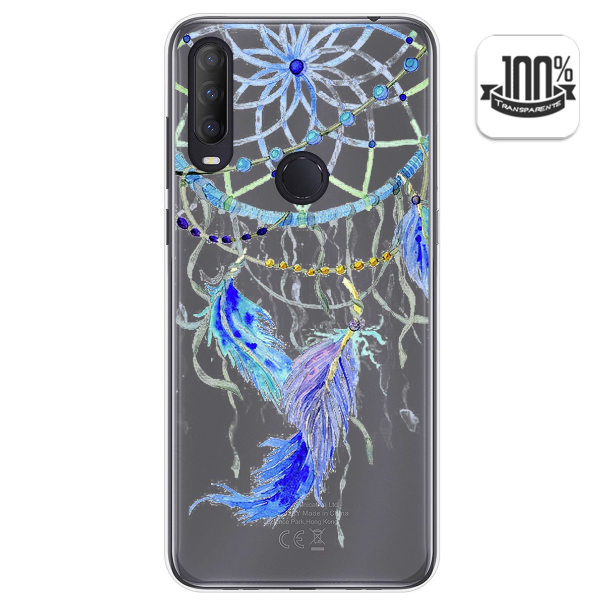 Funda Gel Transparente para Alcatel 1S 2020 / 3L 2020 diseño Plumas Dibujos
