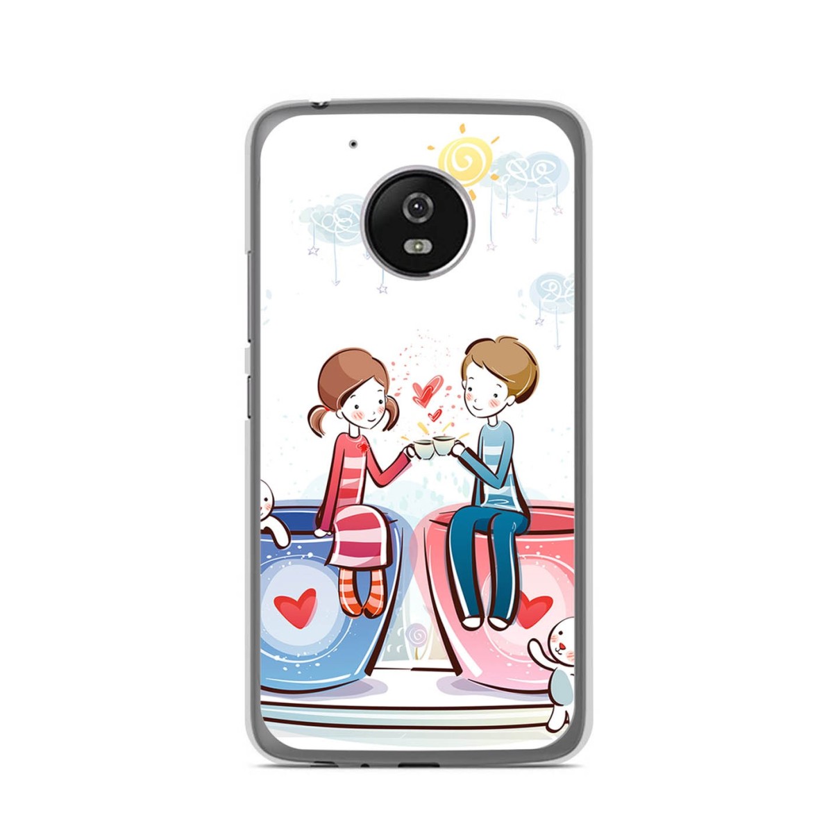 Funda Gel Tpu para Lenovo Moto G5 Diseño Cafe Dibujos
