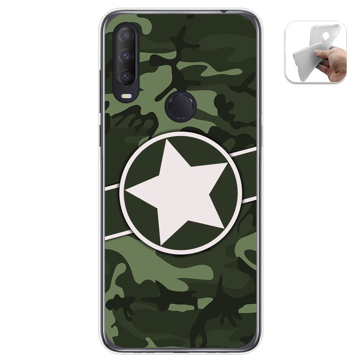 Funda Gel Tpu para Alcatel 1S 2020 / 3L 2020 diseño Camuflaje 01 Dibujos