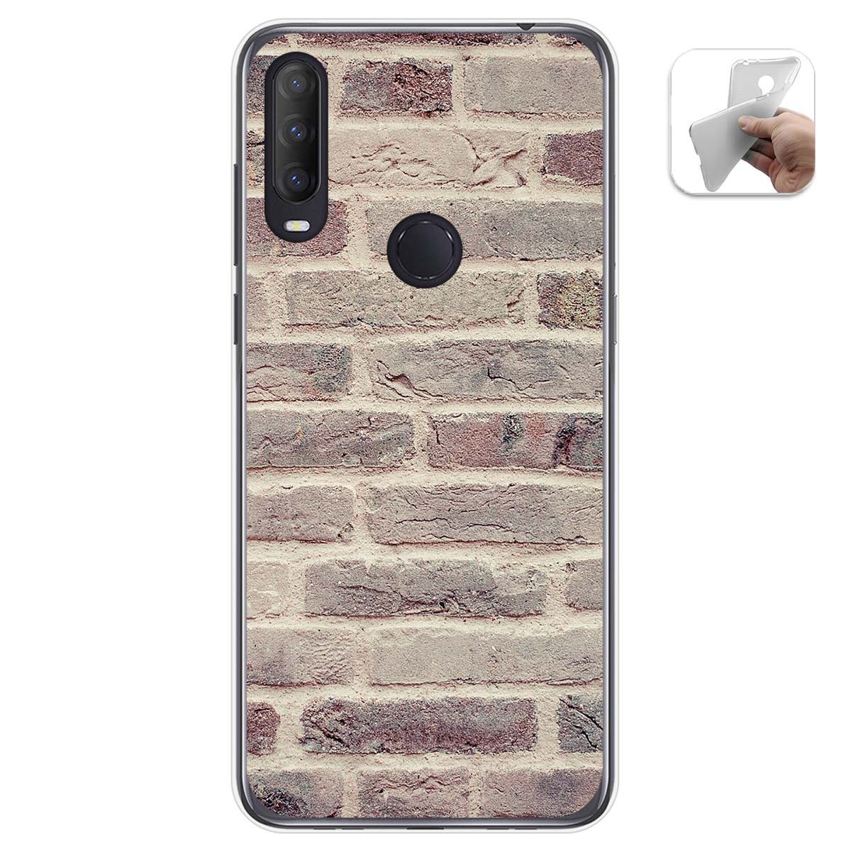 Funda Gel Tpu para Alcatel 1S 2020 / 3L 2020 diseño Ladrillo 01 Dibujos