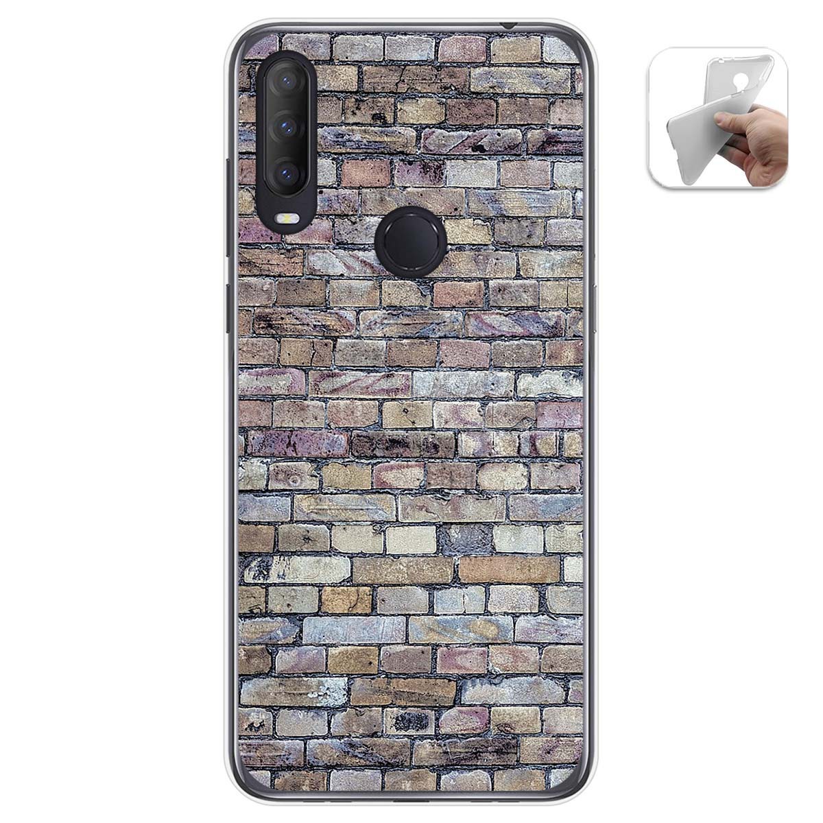 Funda Gel Tpu para Alcatel 1S 2020 / 3L 2020 diseño Ladrillo 02 Dibujos