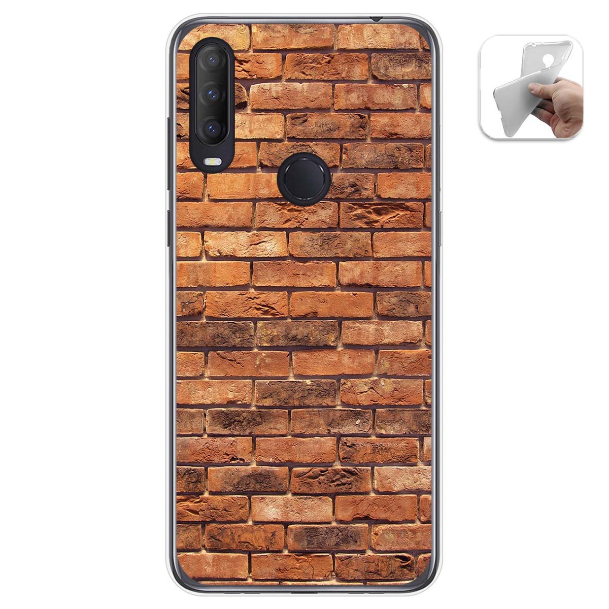 Funda Gel Tpu para Alcatel 1S 2020 / 3L 2020 diseño Ladrillo 04 Dibujos