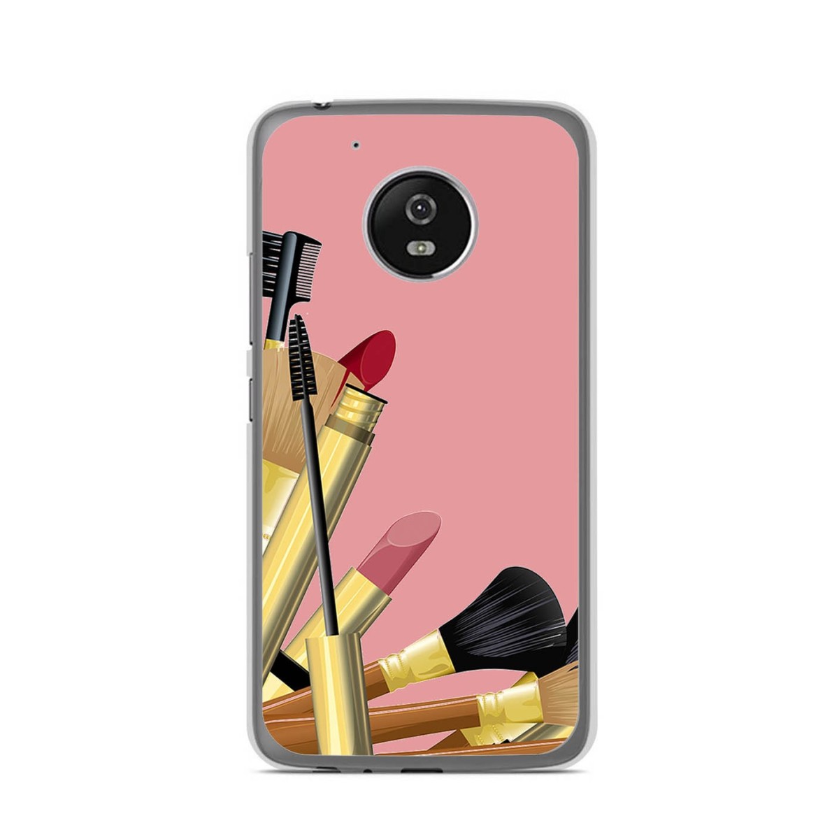 Funda Gel Tpu para Lenovo Moto G5 Diseño Brochas Dibujos