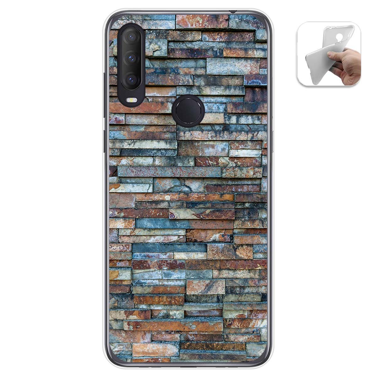 Funda Gel Tpu para Alcatel 1S 2020 / 3L 2020 diseño Ladrillo 05 Dibujos