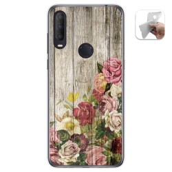 Funda Gel Tpu para Alcatel 1S 2020 / 3L 2020 diseño Madera 08 Dibujos