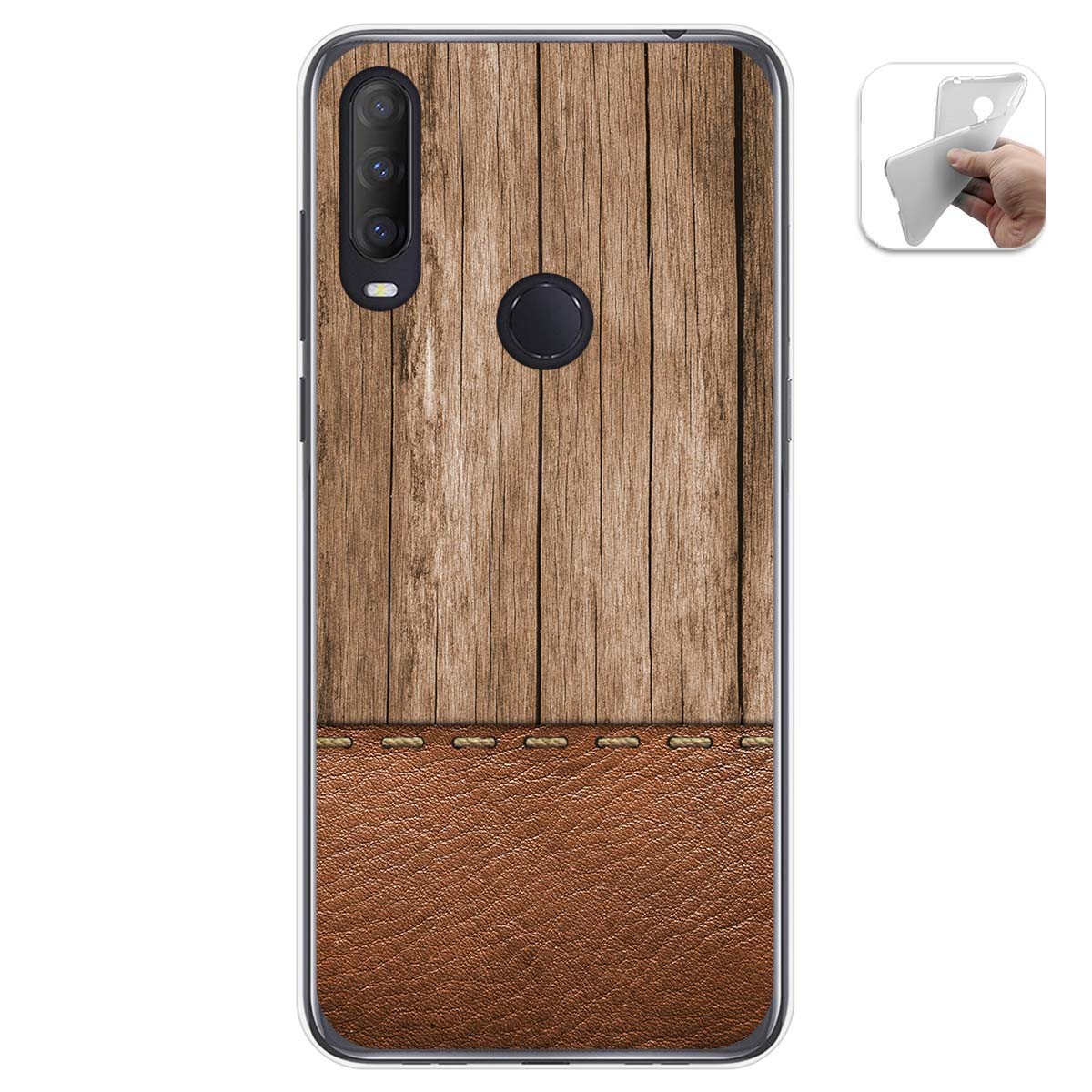 Funda Gel Tpu para Alcatel 1S 2020 / 3L 2020 diseño Madera 09 Dibujos