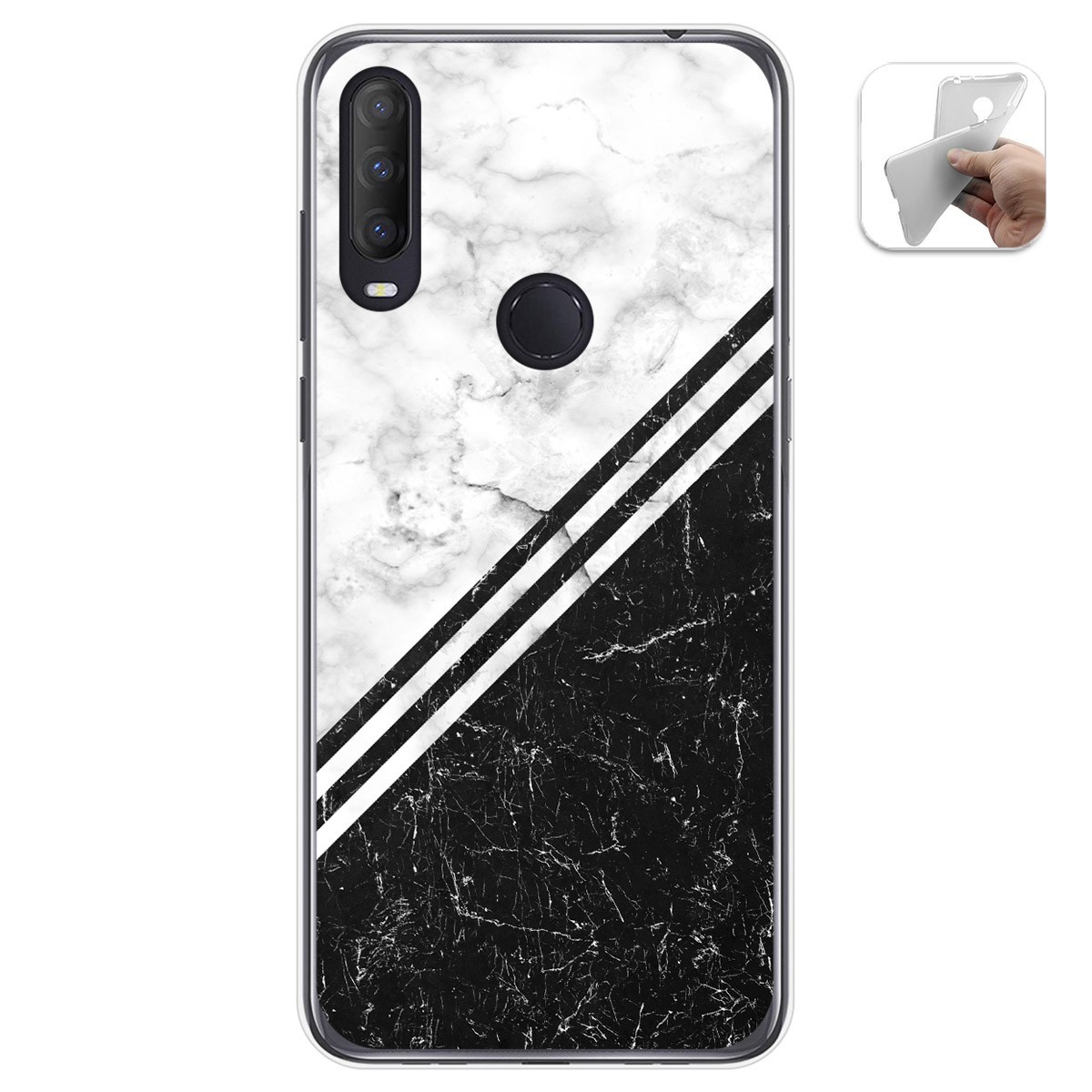 Funda Gel Tpu para Alcatel 1S 2020 / 3L 2020 diseño Mármol 01 Dibujos