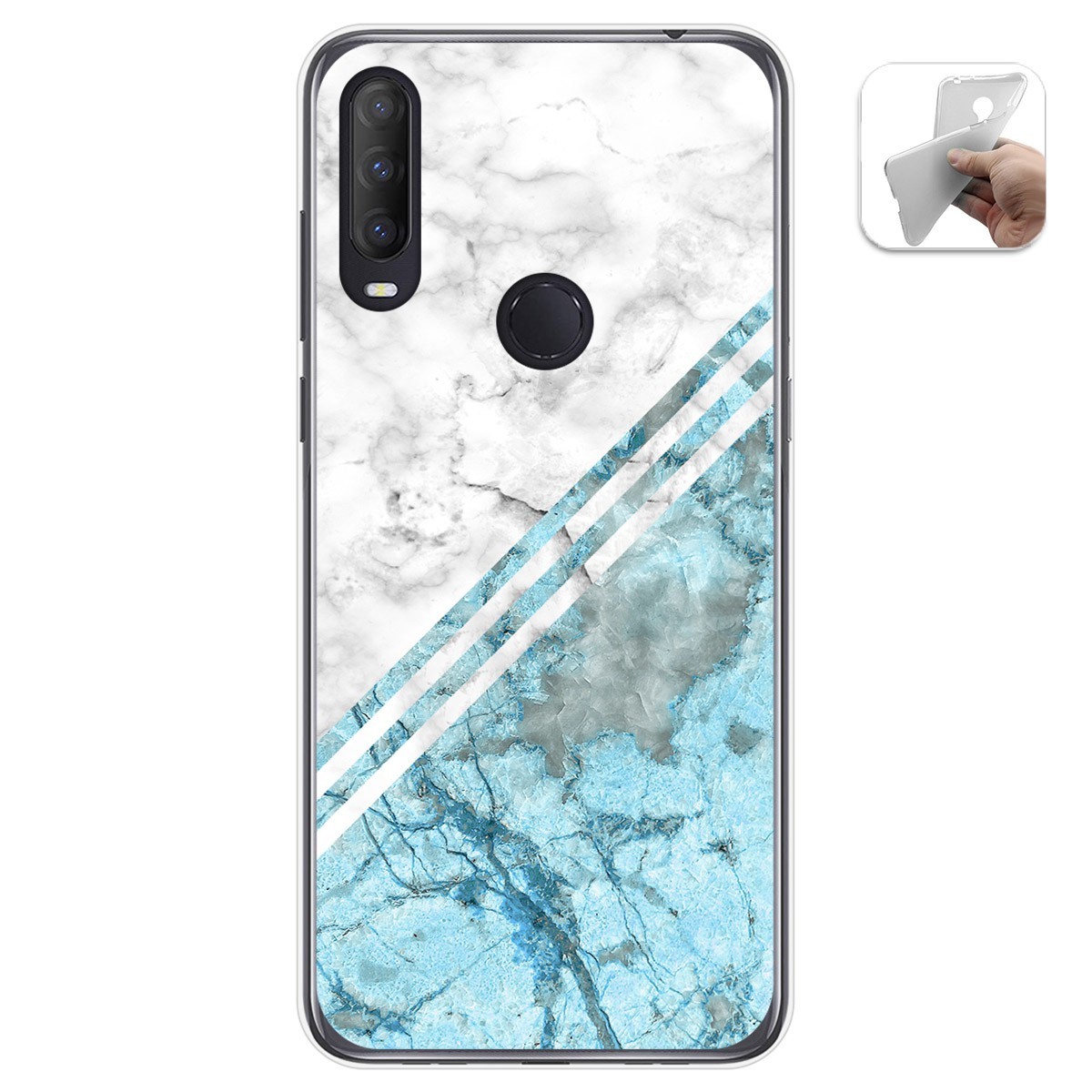 Funda Gel Tpu para Alcatel 1S 2020 / 3L 2020 diseño Mármol 02 Dibujos