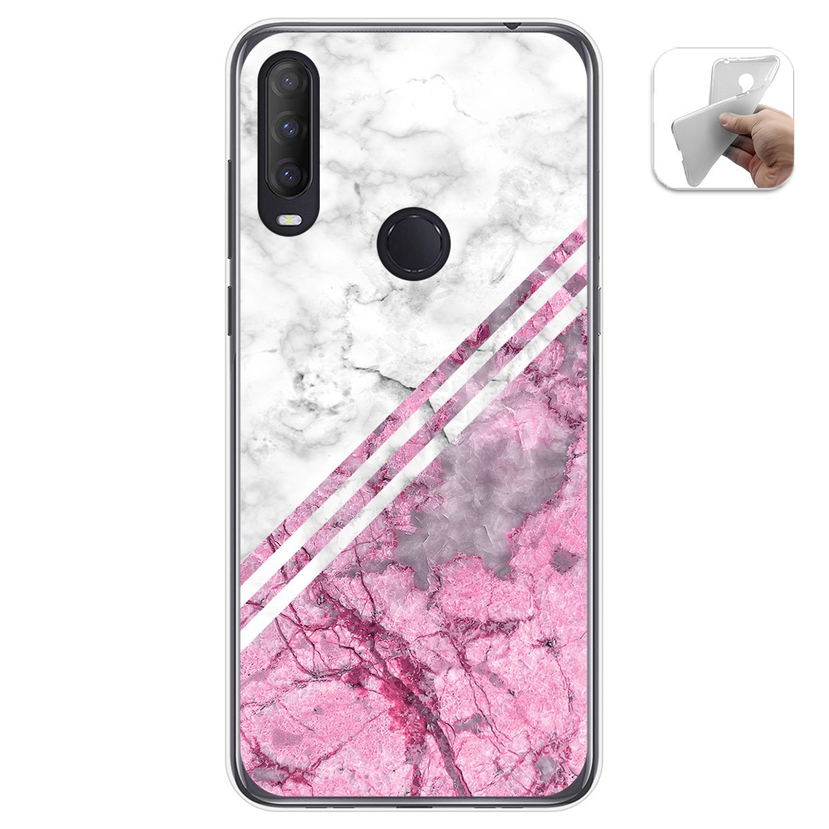Funda Gel Tpu para Alcatel 1S 2020 / 3L 2020 diseño Mármol 03 Dibujos