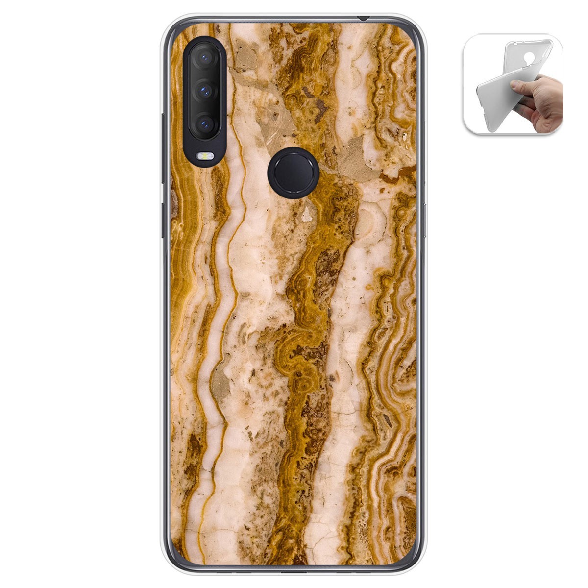Funda Gel Tpu para Alcatel 1S 2020 / 3L 2020 diseño Mármol 10 Dibujos