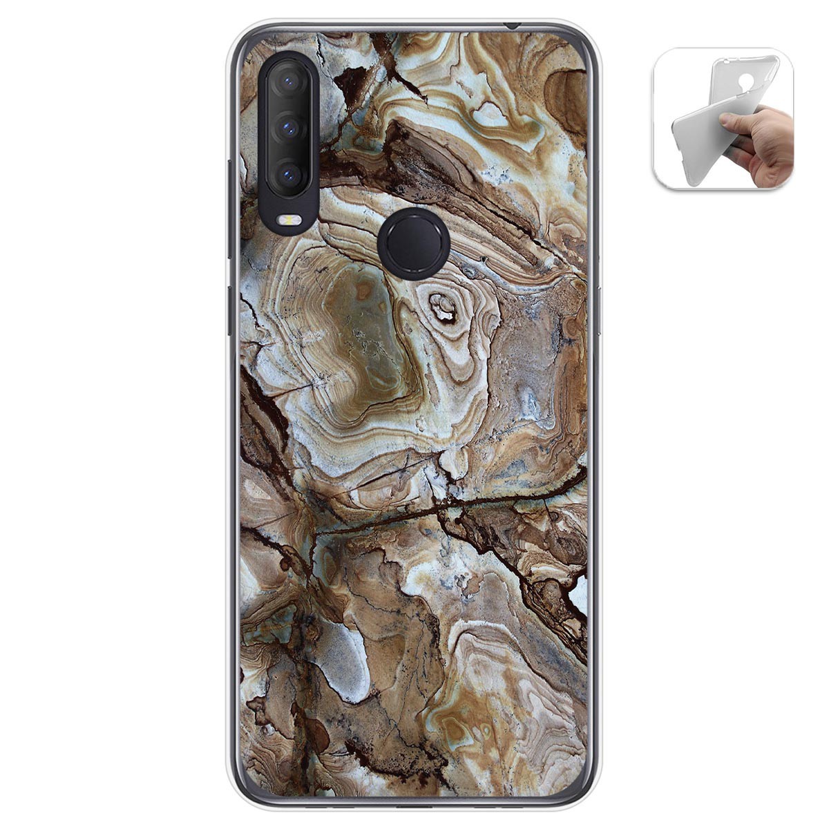 Funda Gel Tpu para Alcatel 1S 2020 / 3L 2020 diseño Mármol 14 Dibujos