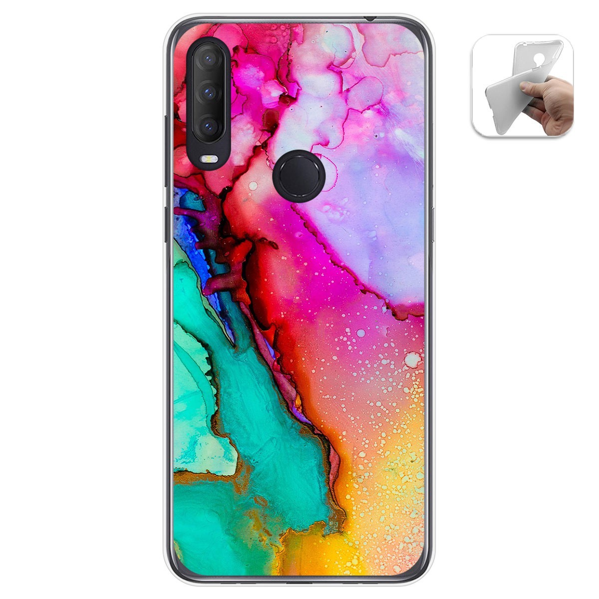 Funda Gel Tpu para Alcatel 1S 2020 / 3L 2020 diseño Mármol 15 Dibujos