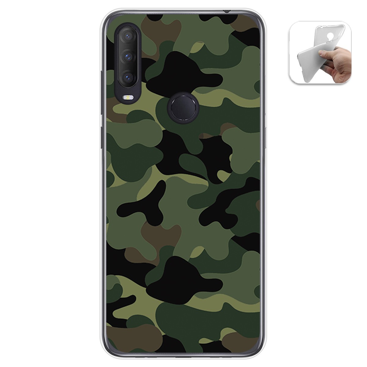 Funda Gel Tpu para Alcatel 1S 2020 / 3L 2020 diseño Camuflaje Dibujos