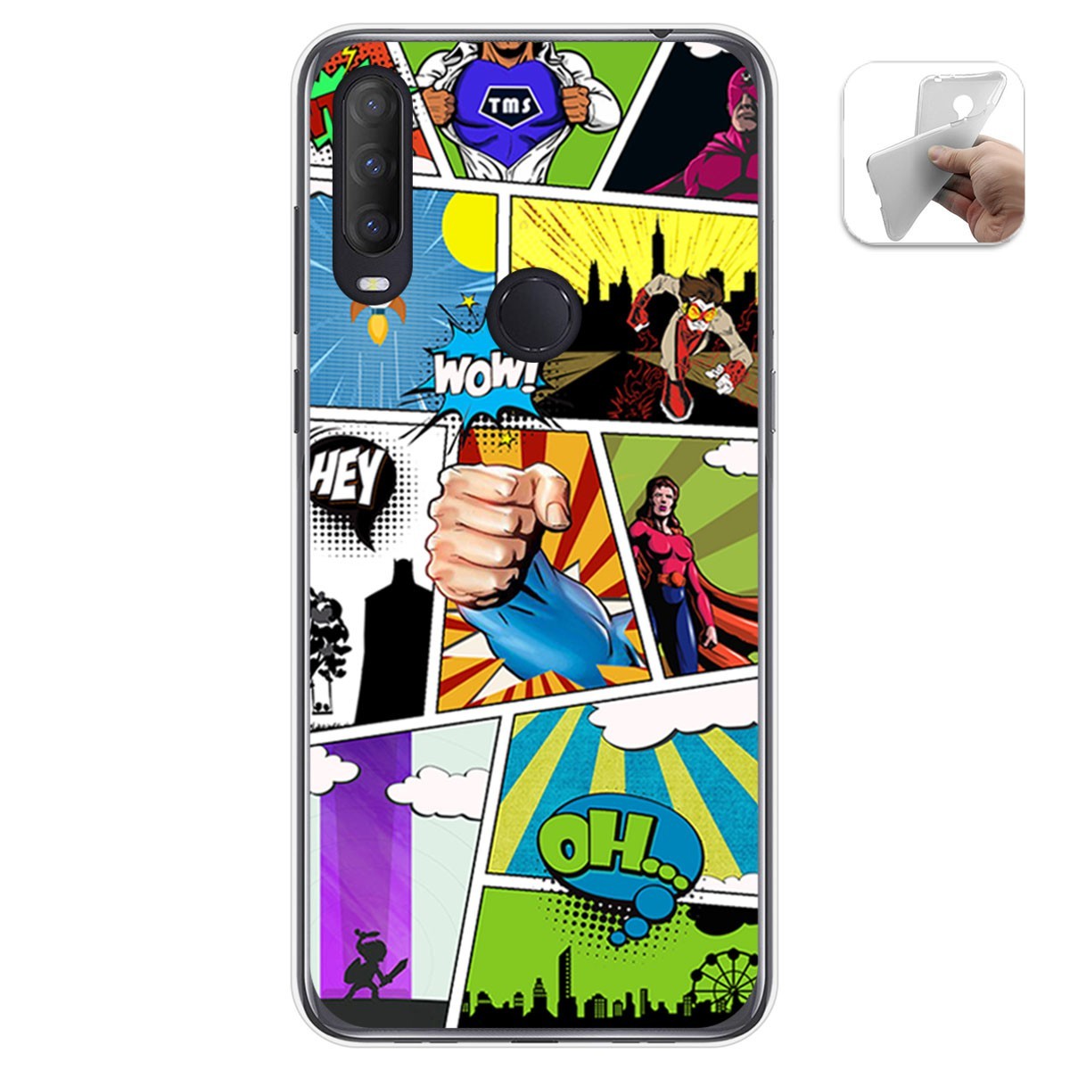 Funda Gel Tpu para Alcatel 1S 2020 / 3L 2020 diseño Comic Dibujos