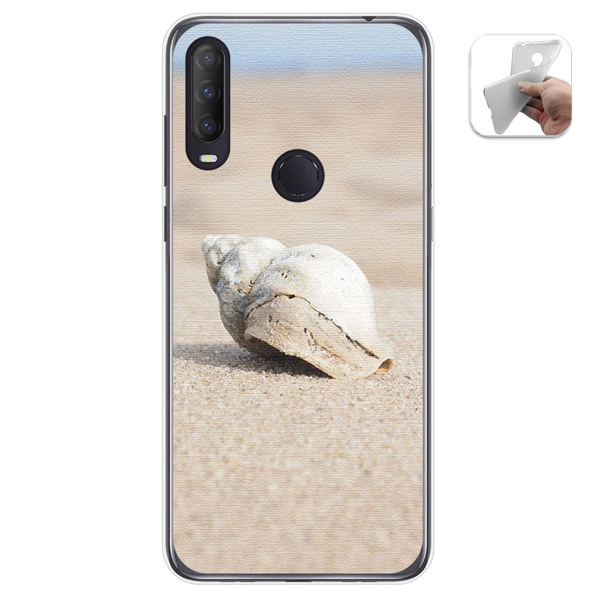 Funda Gel Tpu para Alcatel 1S 2020 / 3L 2020 diseño Concha Dibujos