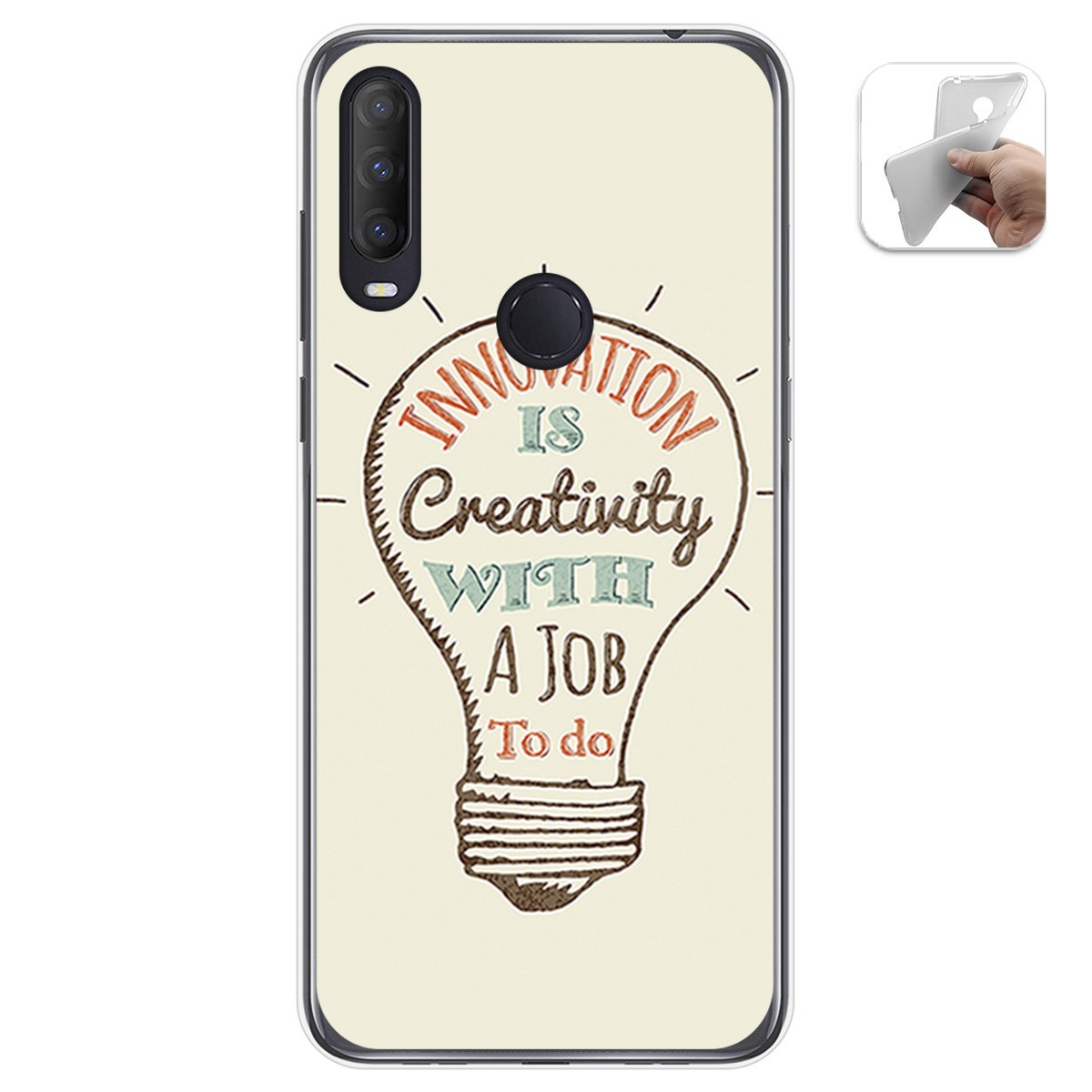 Funda Gel Tpu para Alcatel 1S 2020 / 3L 2020 diseño Creativity Dibujos