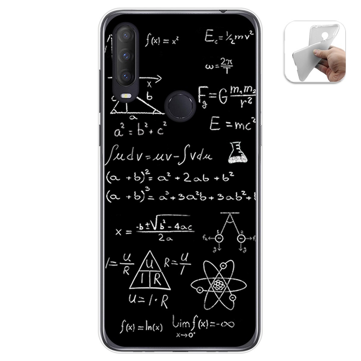 Funda Gel Tpu para Alcatel 1S 2020 / 3L 2020 diseño Formulas Dibujos