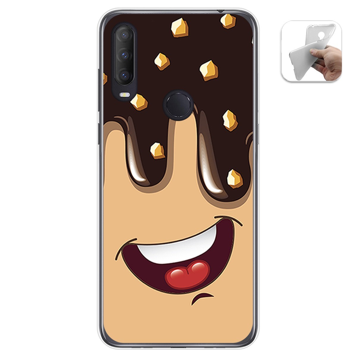 Funda Gel Tpu para Alcatel 1S 2020 / 3L 2020 diseño Helado Chocolate Dibujos