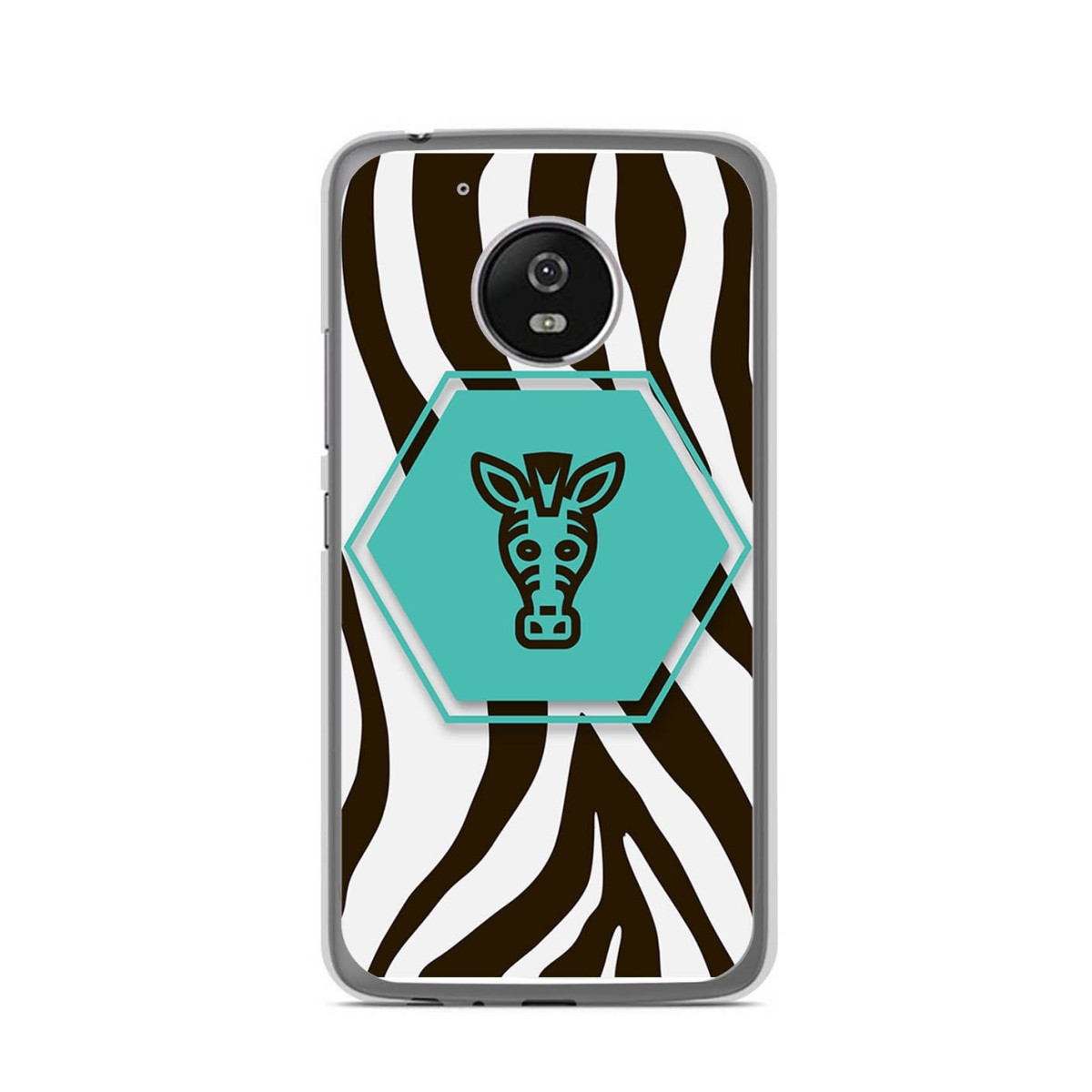 Funda Gel Tpu para Lenovo Moto G5 Diseño Cebra Dibujos