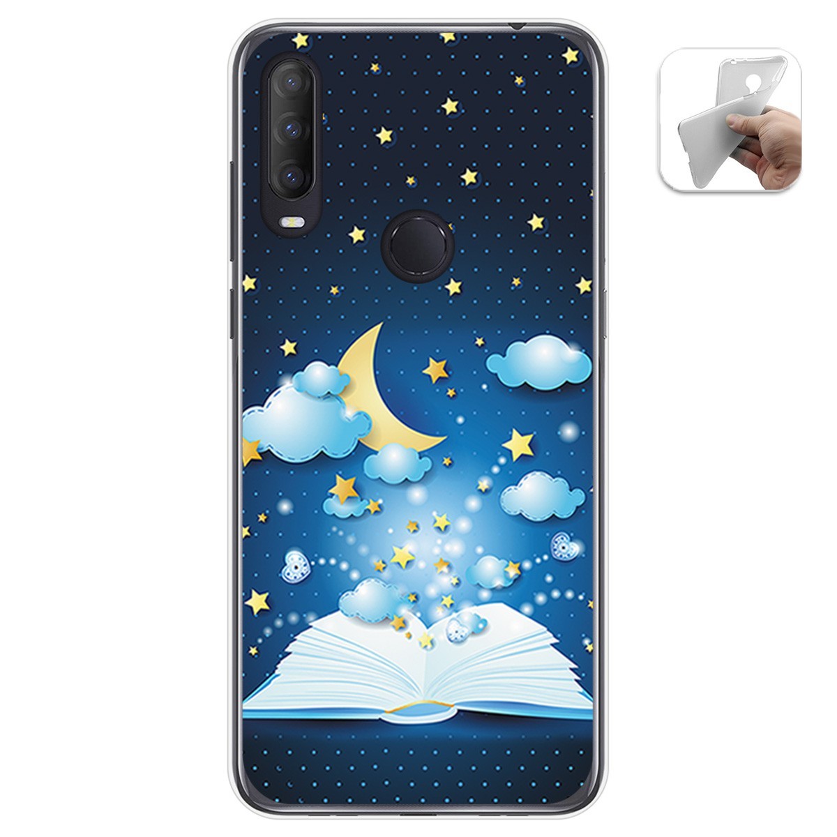 Funda Gel Tpu para Alcatel 1S 2020 / 3L 2020 diseño Libro Cuentos Dibujos