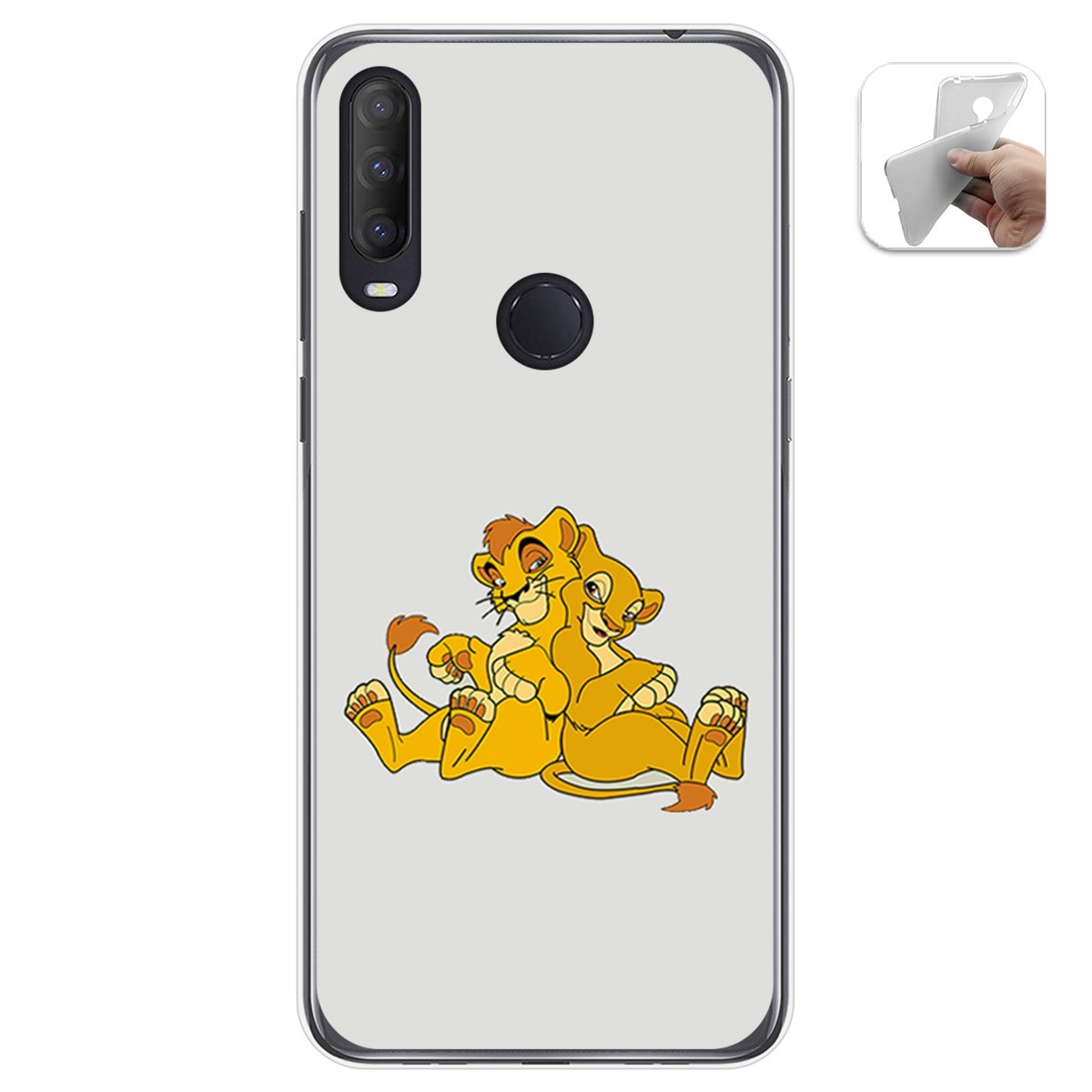 Funda Gel Tpu para Alcatel 1S 2020 / 3L 2020 diseño Leones Dibujos