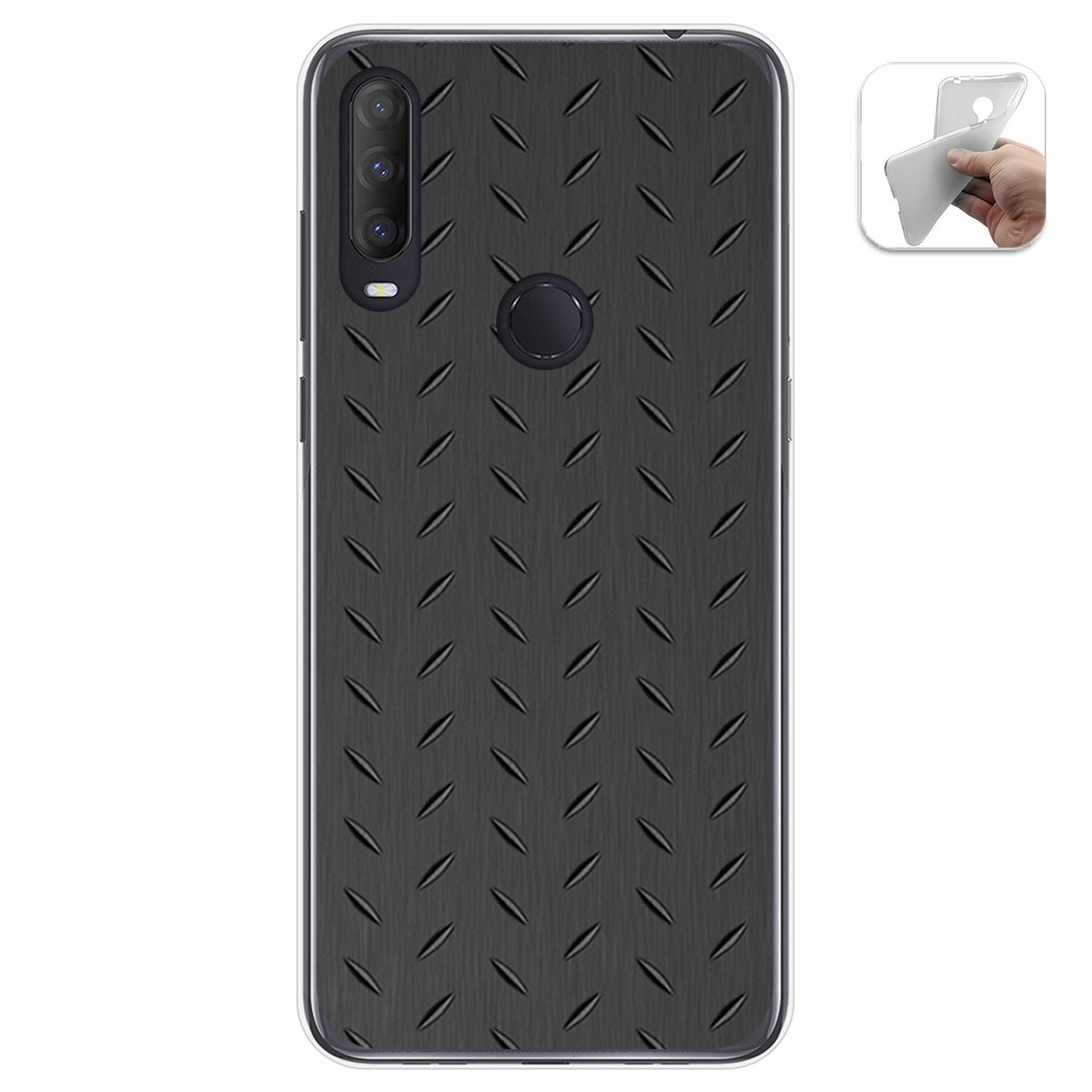 Funda Gel Tpu para Alcatel 1S 2020 / 3L 2020 diseño Metal Dibujos