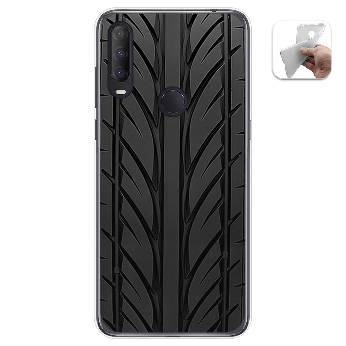 Funda Gel Tpu para Alcatel 1S 2020 / 3L 2020 diseño Neumatico Dibujos