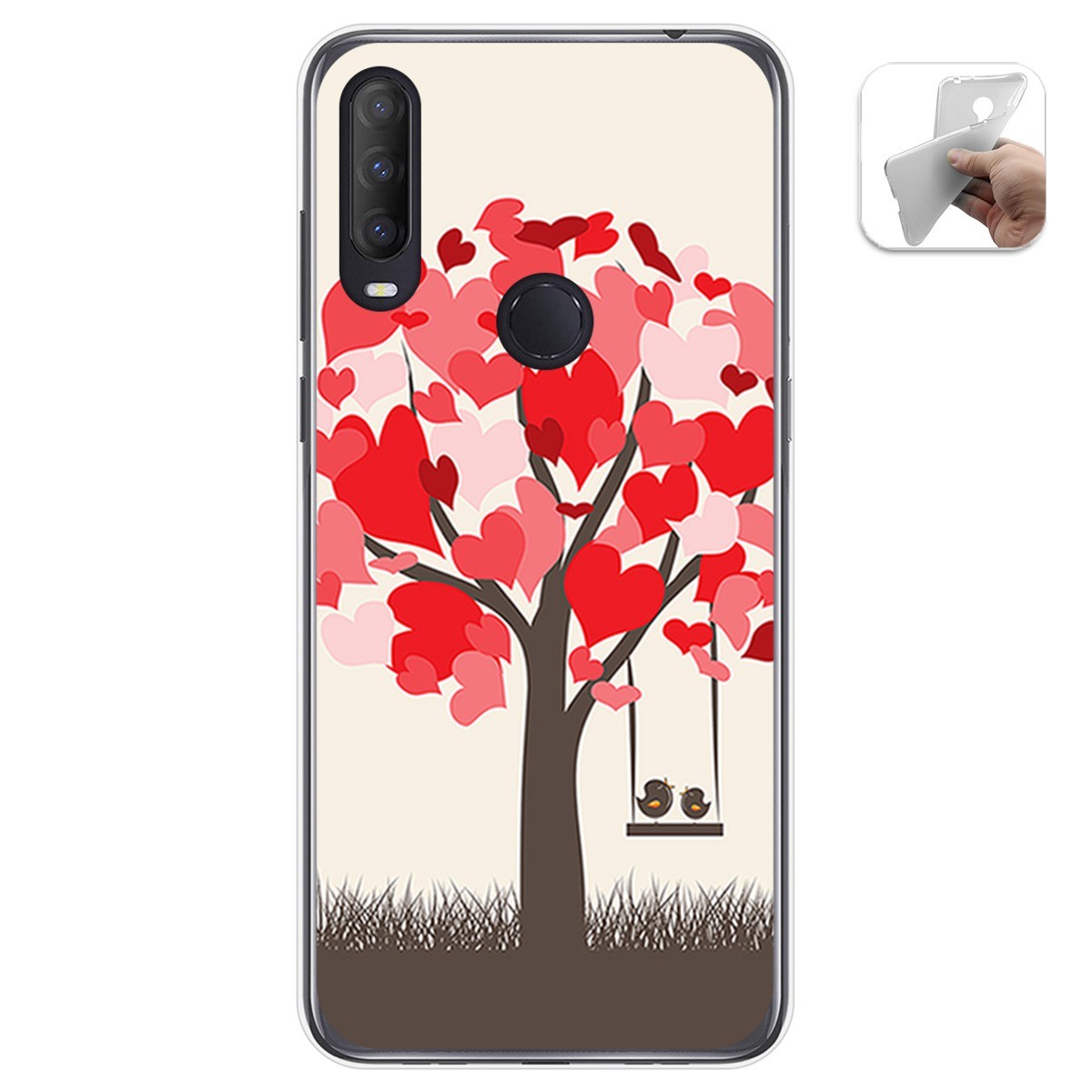 Funda Gel Tpu para Alcatel 1S 2020 / 3L 2020 diseño Pajaritos Dibujos